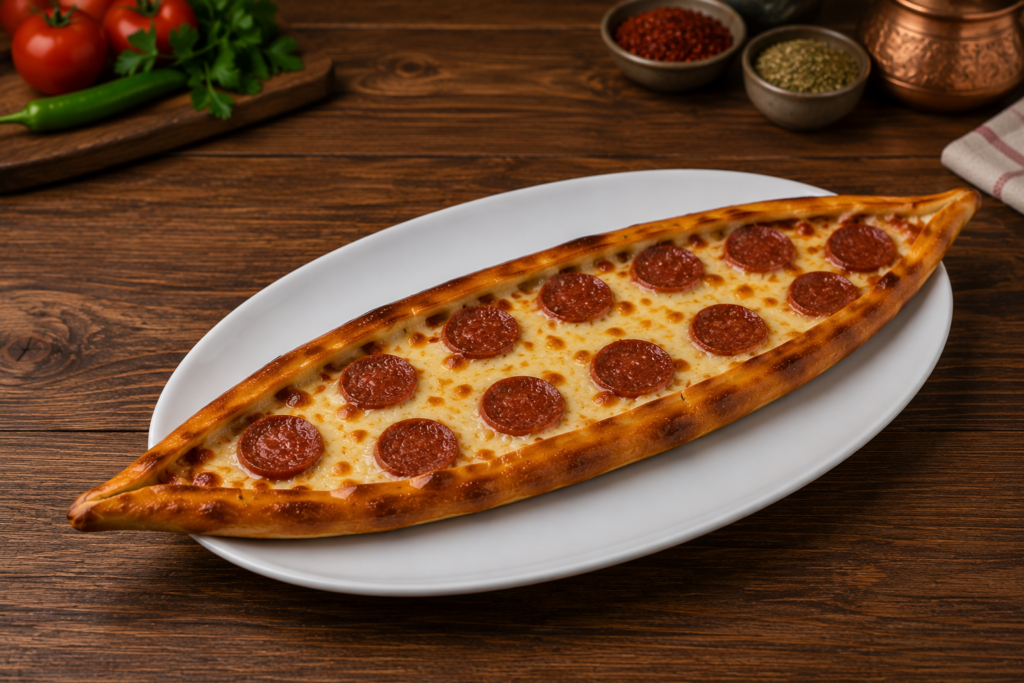 Sucuklu Kaşarlı Pide